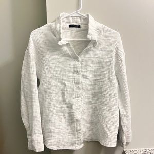 White button-down blouse